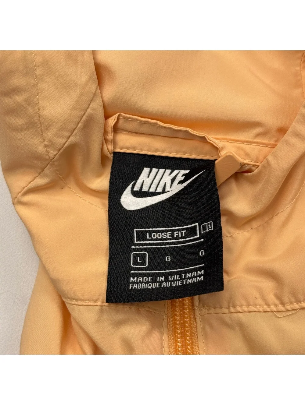 Nike Windbreaker Jacket Orange Peach Colorblock Hooded - Boys Large